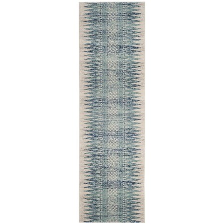 Safavieh Evoke Power Loomed Accent Rug Ivory & Turquoise - 2 ft. 2 in. x 4 ft. EVK226T-24